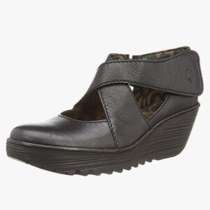 Fly London Yogo Women's Wedge Sandals - Black 9 9.5 40